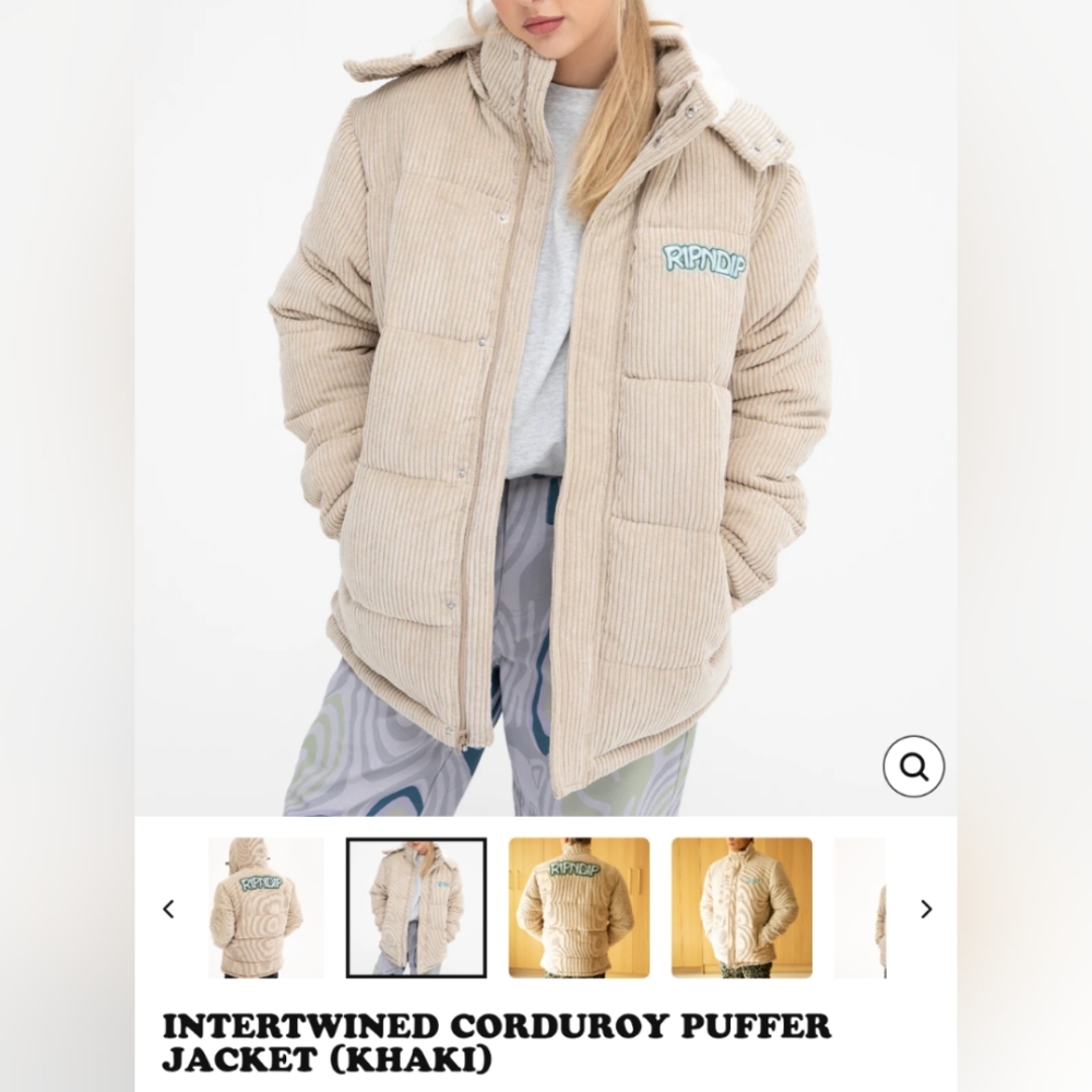 NWOT-Unisex RipNDip Puffer Jacket - Picture 6 of 16